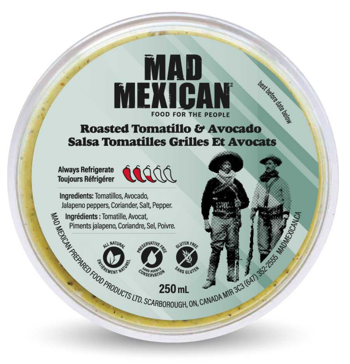 Authentic Mexican Roasted Tomatillo and Avocado salsa