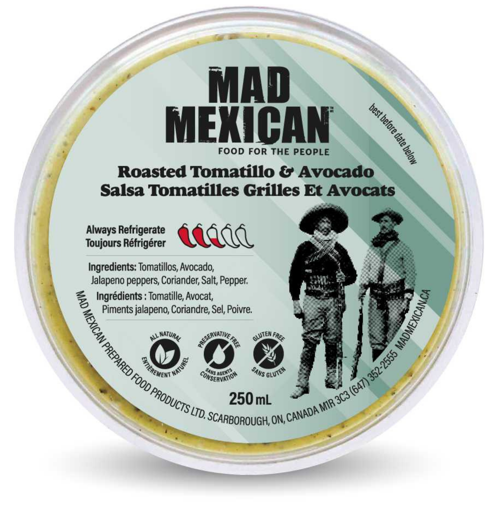 Authentic Mexican Roasted Tomatillo and Avocado salsa